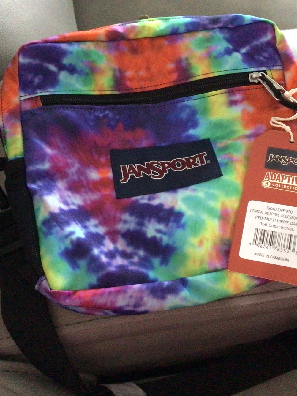 Jansport Tie-Dye Multi Color Messenger Crossbody